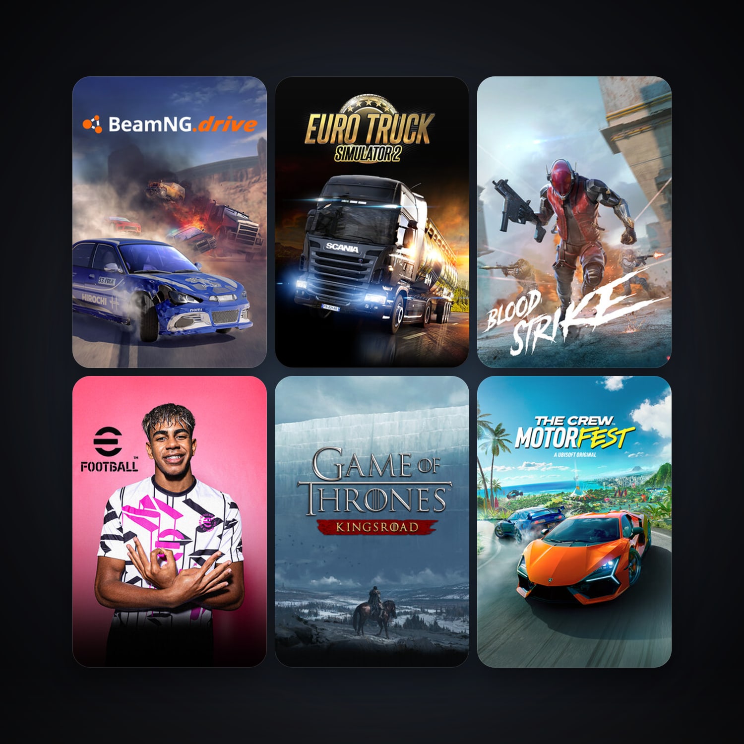 RaceRoom Racing Experience + Euro Truck Simulator 2, 34 games, clean — HabibiAccounts