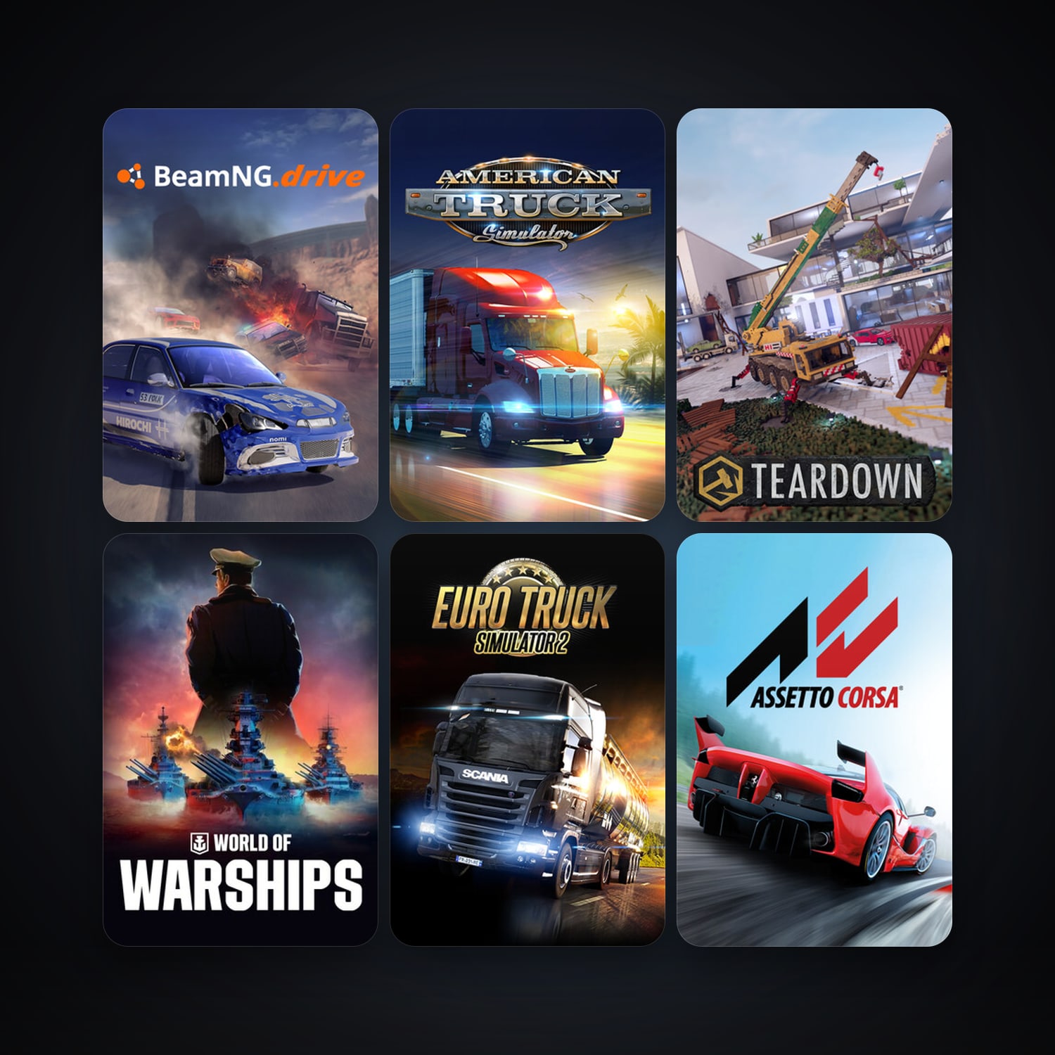 Euro Truck Simulator 2 + Assetto Corsa, 22 games, clean — HabibiAccounts