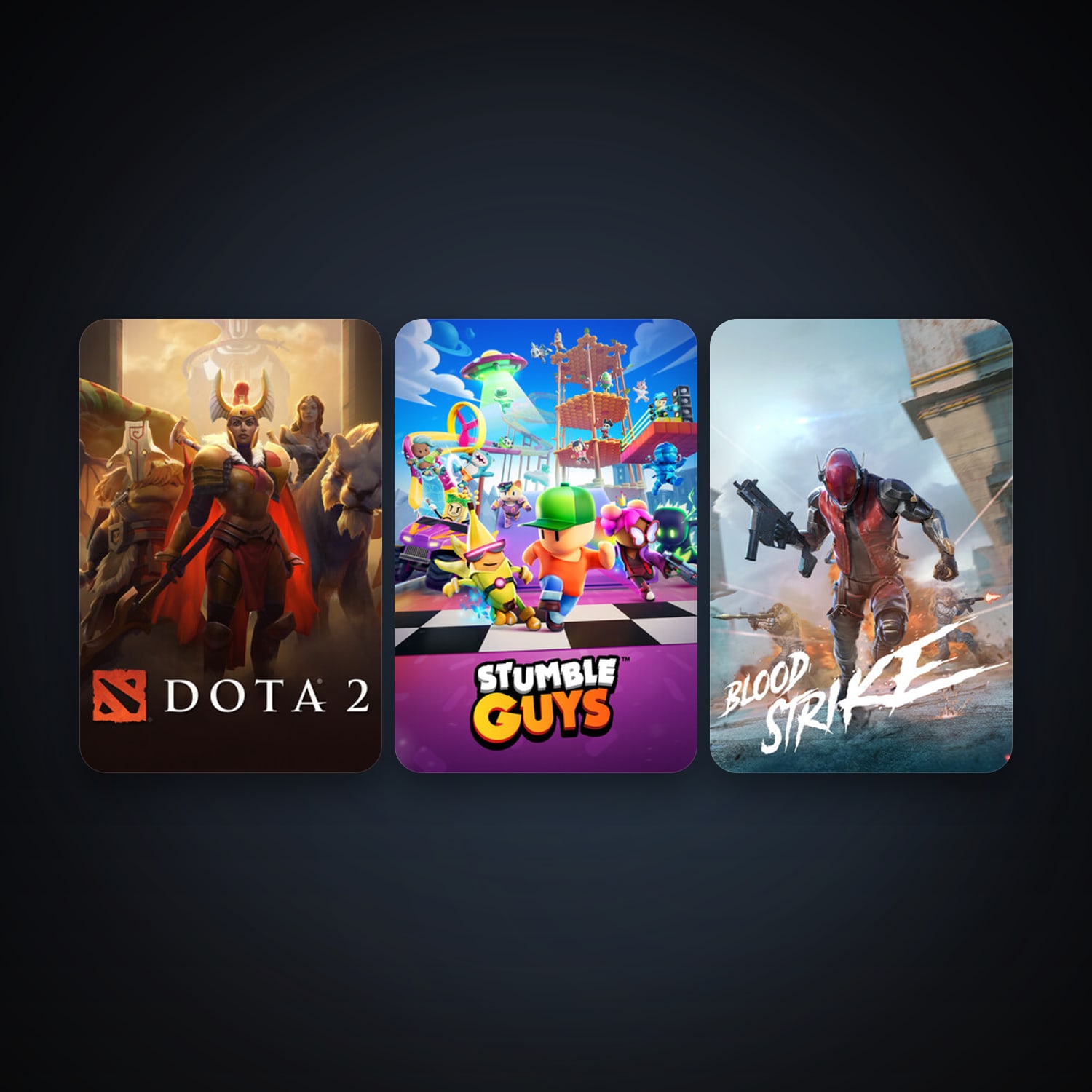 Dota 2 + Stumble Guys, 3 games, clean — HabibiAccounts