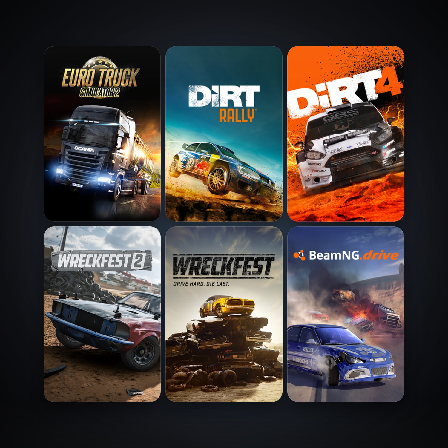 DiRT Showdown + RaceRoom Racing Experience, 26 games, clean — HabibiAccounts