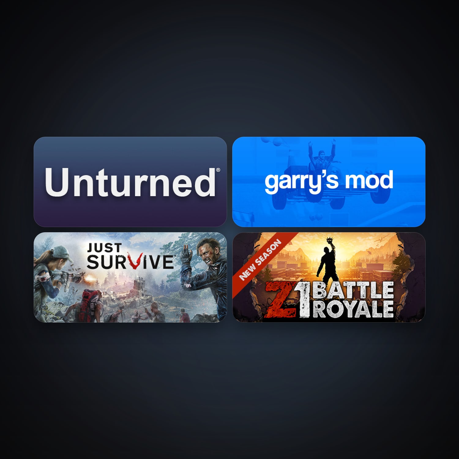 Garry's Mod + Just Survive, 8 games, clean — HabibiAccounts