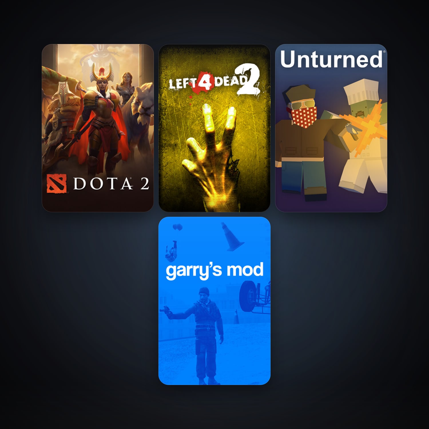 Left 4 Dead 2 + Dota 2, 12 games, clean — HabibiAccounts