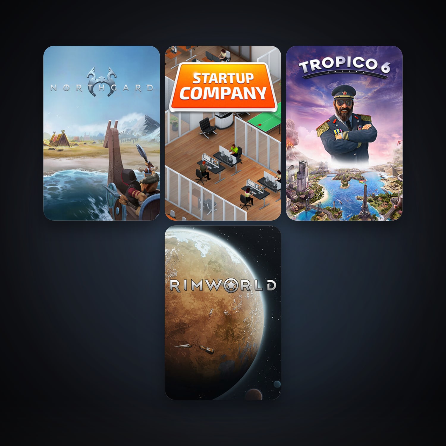 RimWorld + Northgard, 5 games, clean — HabibiAccounts