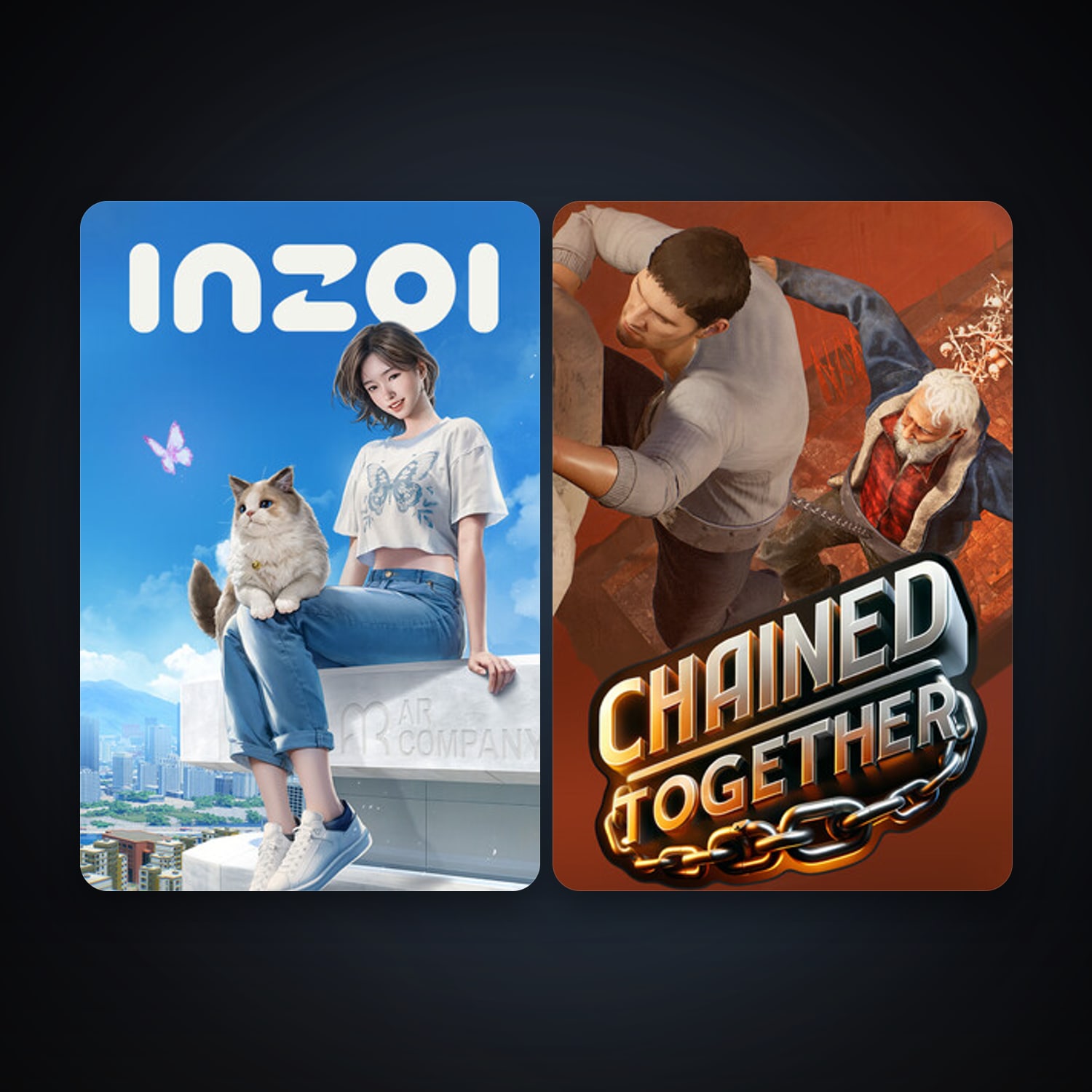 inZOI + Chained Together, 2 games, clean — HabibiAccounts