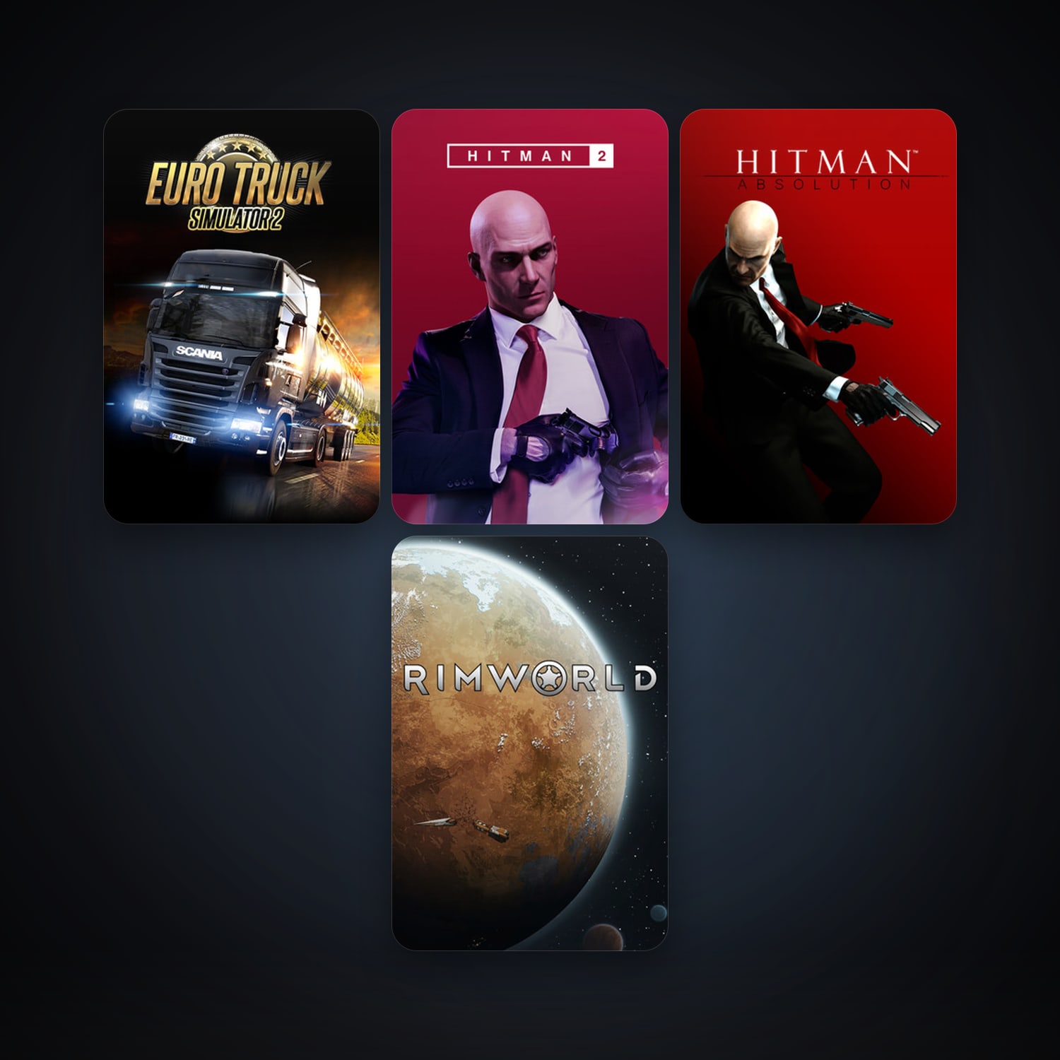 Hitman: Absolution + Euro Truck Simulator 2, 9 games, clean — HabibiAccounts