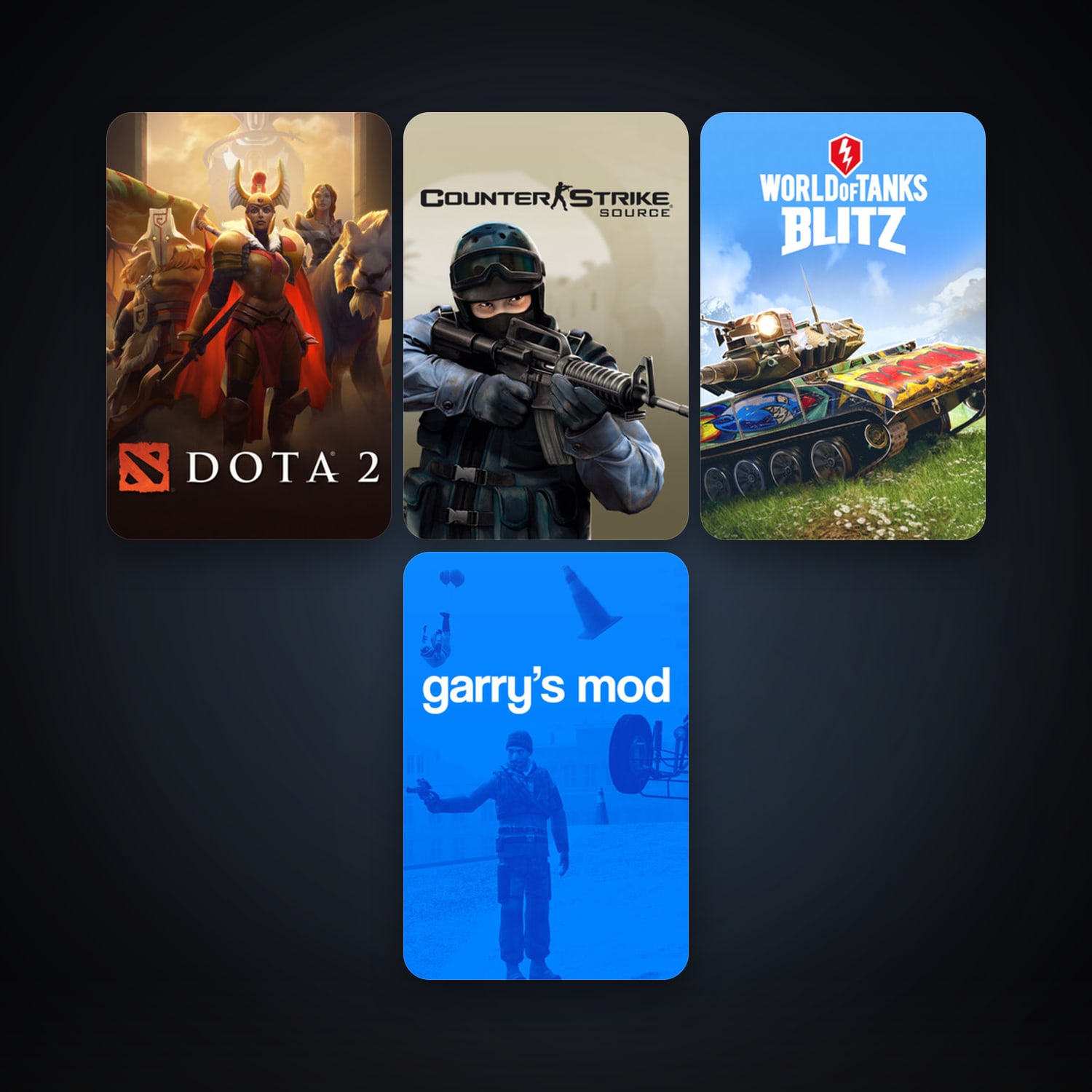 Counter-Strike: Source + Dota 2, 8 games, clean — HabibiAccounts