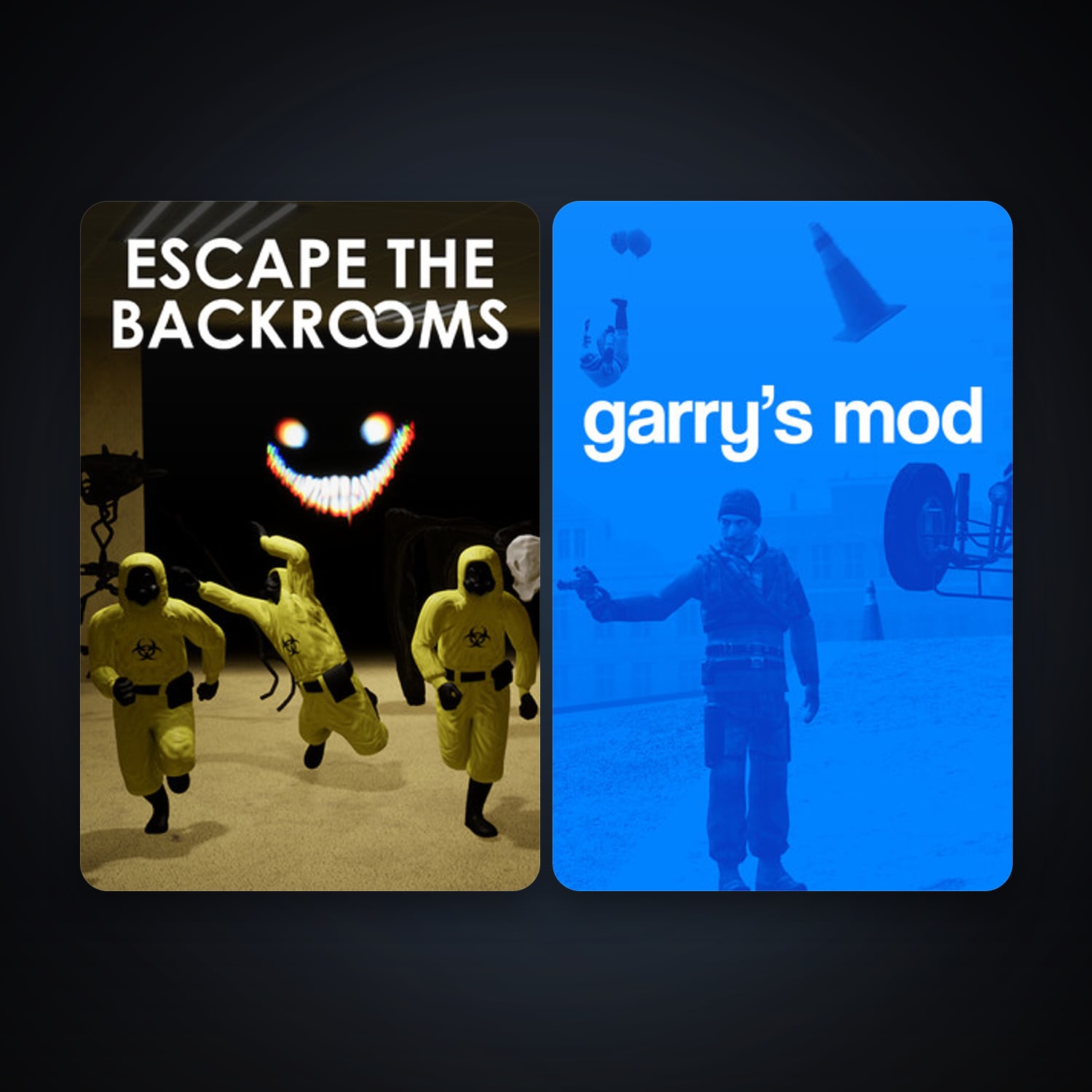 Garry's Mod + Escape the Backrooms, 4 games, clean — HabibiAccounts