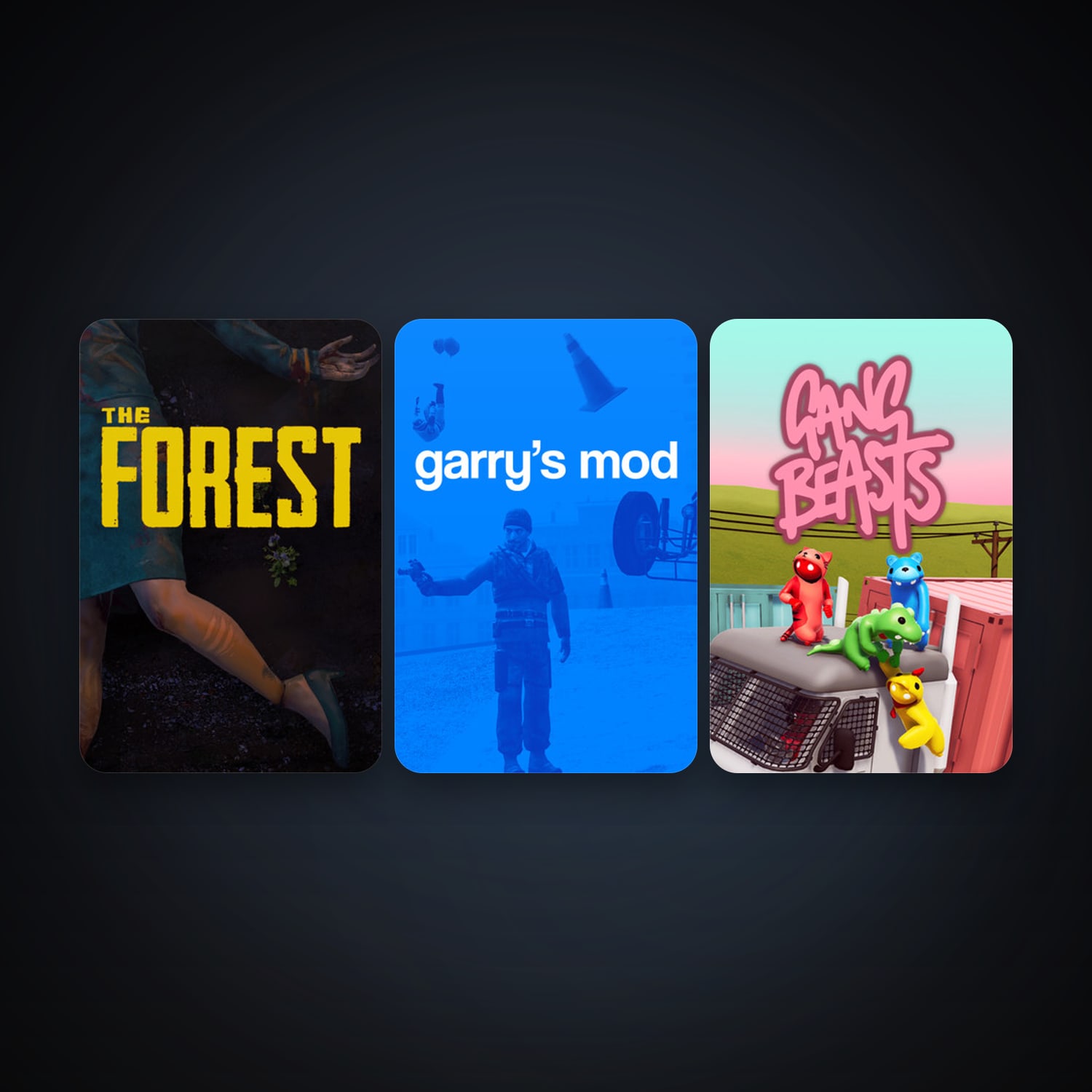 Garry's Mod + The Forest, 3 games, clean — HabibiAccounts