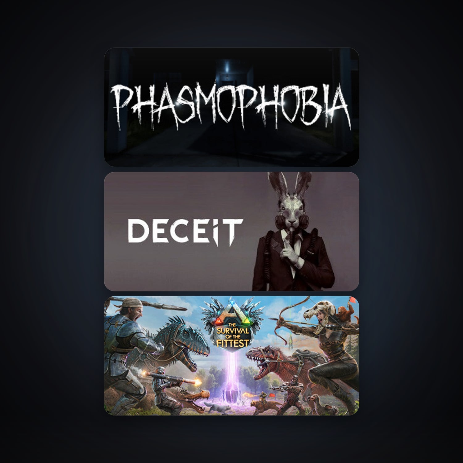 ARK: The Survival Of The Fittest + Deceit, 4 games, clean — HabibiAccounts