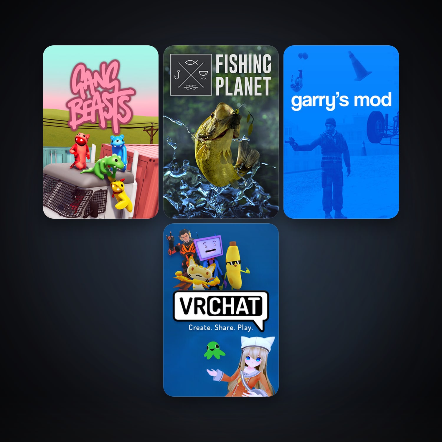 Garry's Mod + Gang Beasts, 10 games, clean — HabibiAccounts