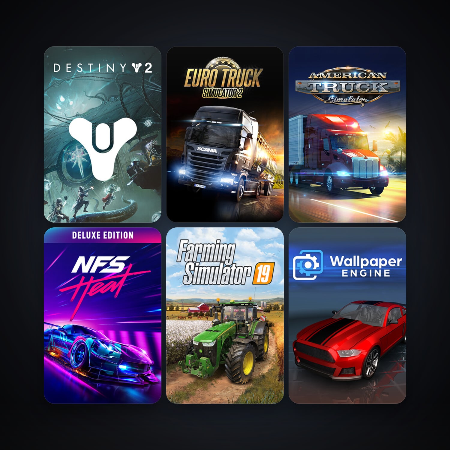 Euro Truck Simulator 2 + American Truck Simulator, 11 games, clean — HabibiAccounts