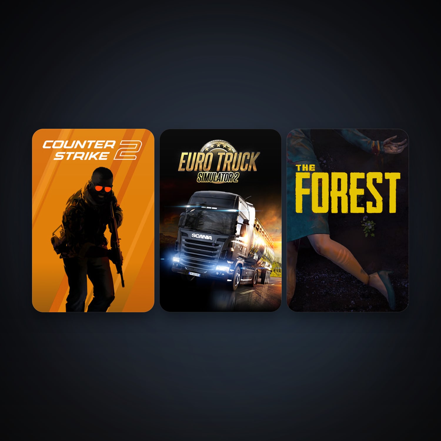 CS2 Prime + Euro Truck Simulator 2, 8 games, clean — HabibiAccounts