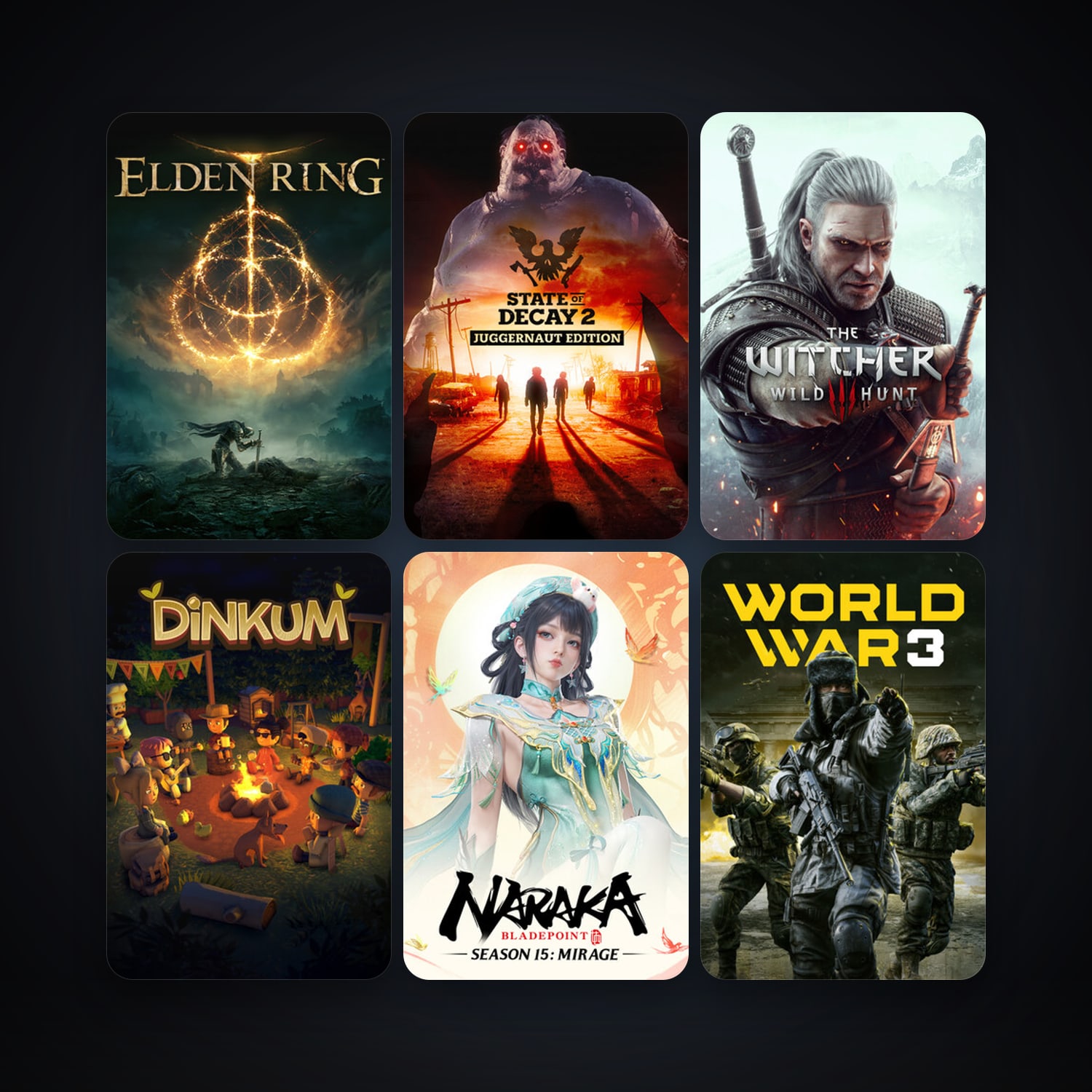 The Witcher 3: Wild Hunt + State of Decay 2: Juggernaut Edition, 59 games, clean — HabibiAccounts