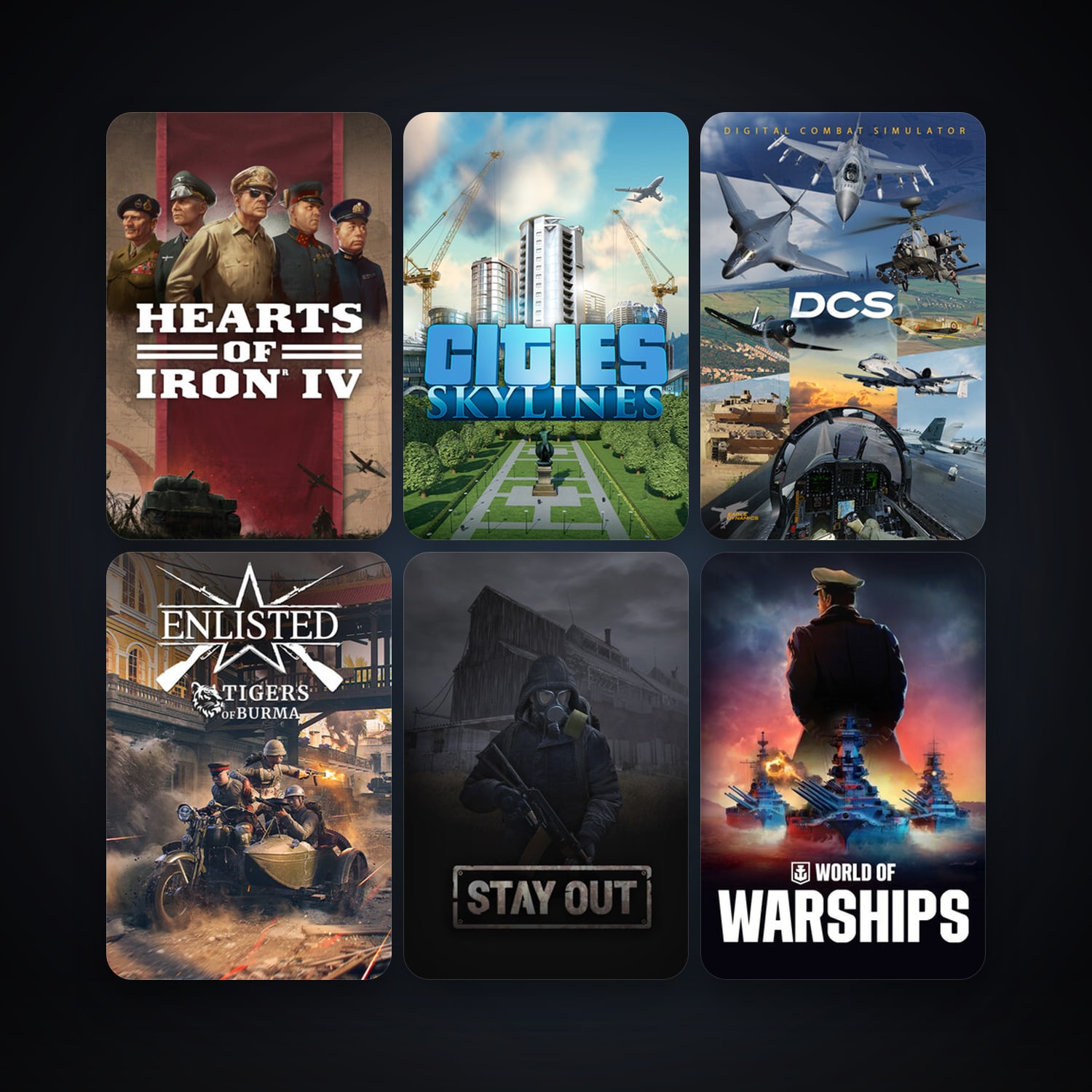 DCS World Steam Edition + Cities: Skylines, 14 games, clean — HabibiAccounts
