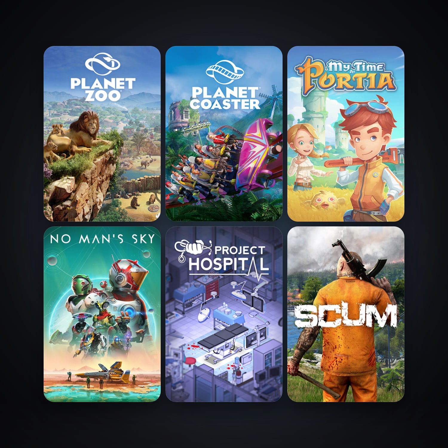 No Man's Sky + Planet Coaster, 10 games, clean — HabibiAccounts