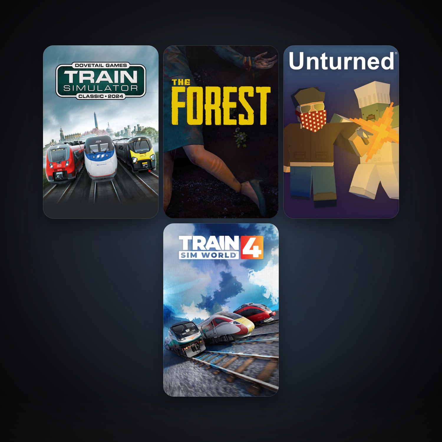Train Simulator Classic + The Forest, 6 games, clean — HabibiAccounts