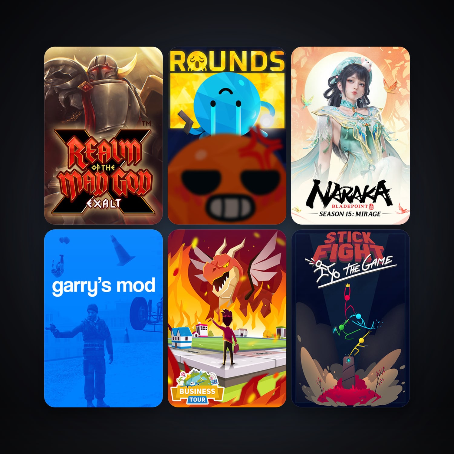 Garry's Mod + Realm of the Mad God, 13 games, clean — HabibiAccounts