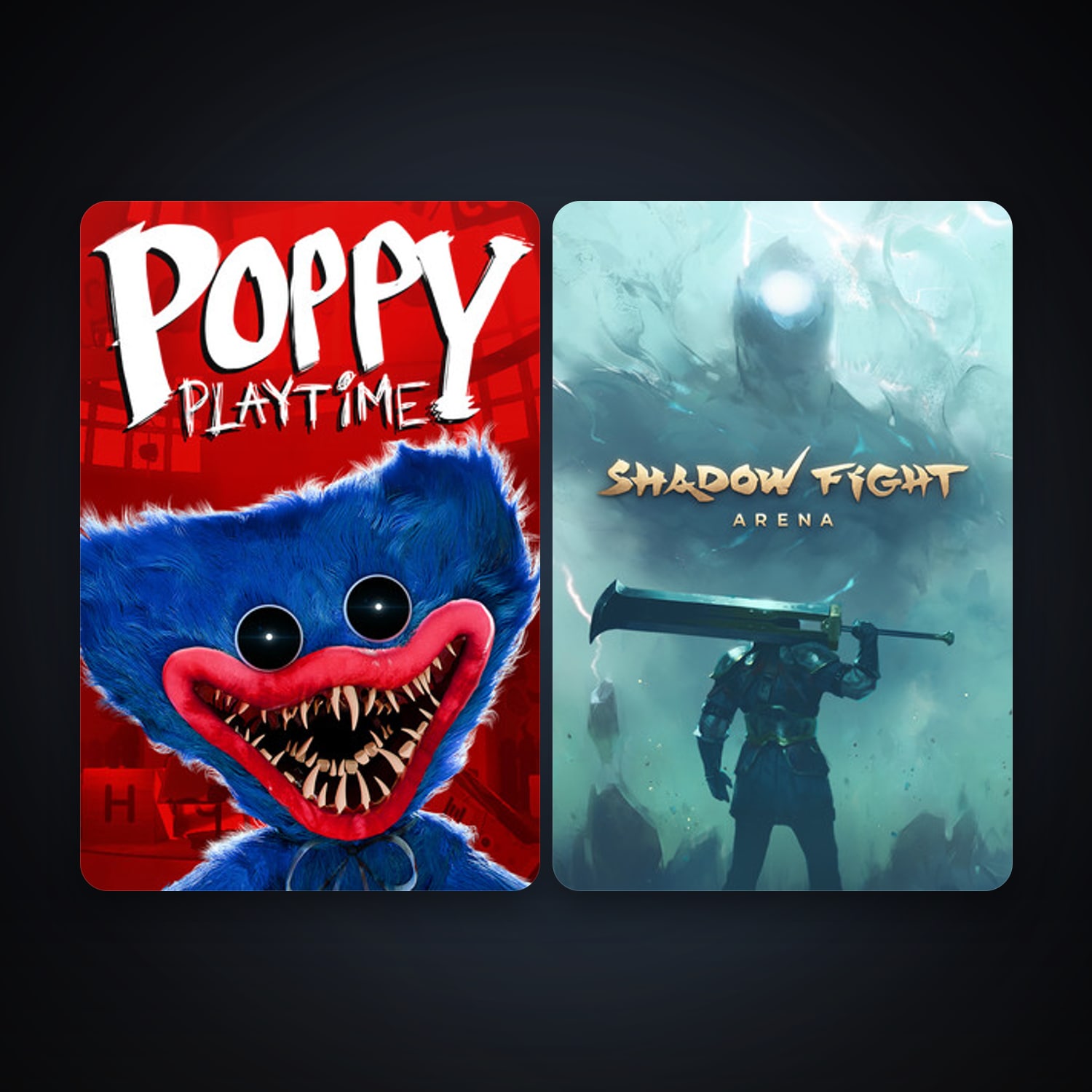 Shadow Fight Arena + Poppy Playtime, 4 games, clean — HabibiAccounts