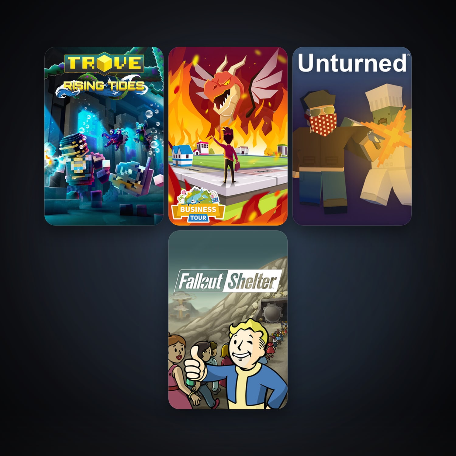 Trove + Unturned, 12 games, clean — HabibiAccounts