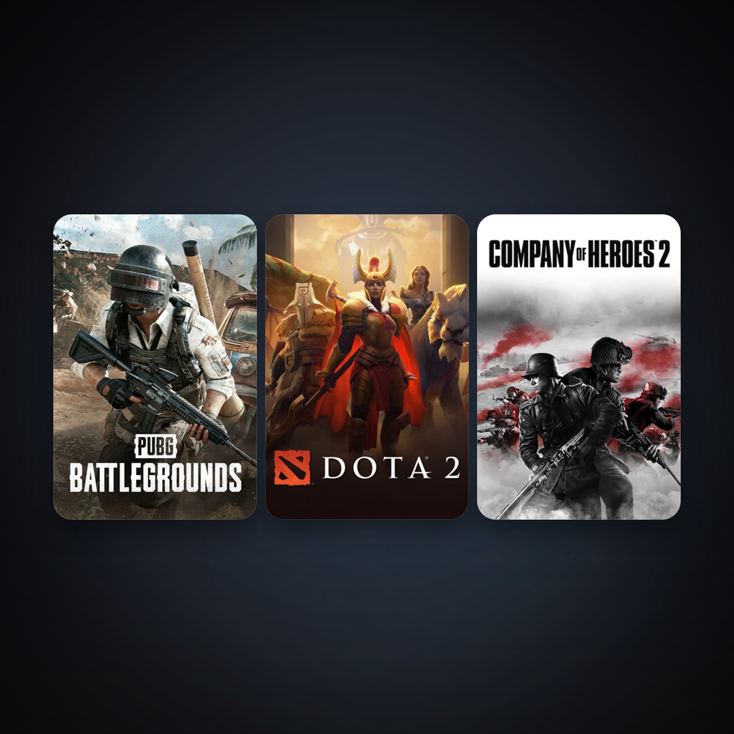 Dota 2 + Company of Heroes 2, 3 games, clean — HabibiAccounts