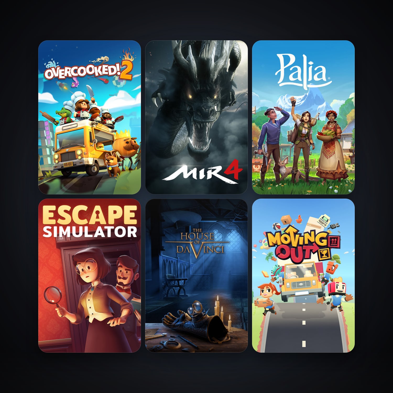 The House of Da Vinci + Overcooked! 2, 49 games, clean — HabibiAccounts