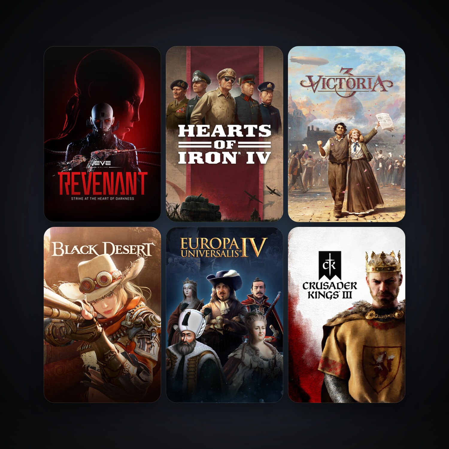 EVE Online + Europa Universalis IV, 128 games, Steam 11, clean — HabibiAccounts