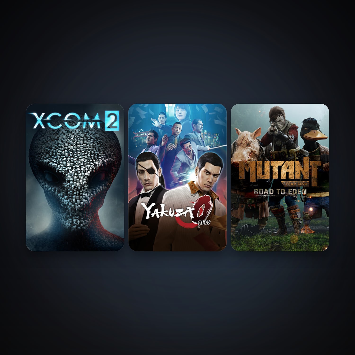 XCOM 2 + Yakuza 0, 4 games, clean — HabibiAccounts