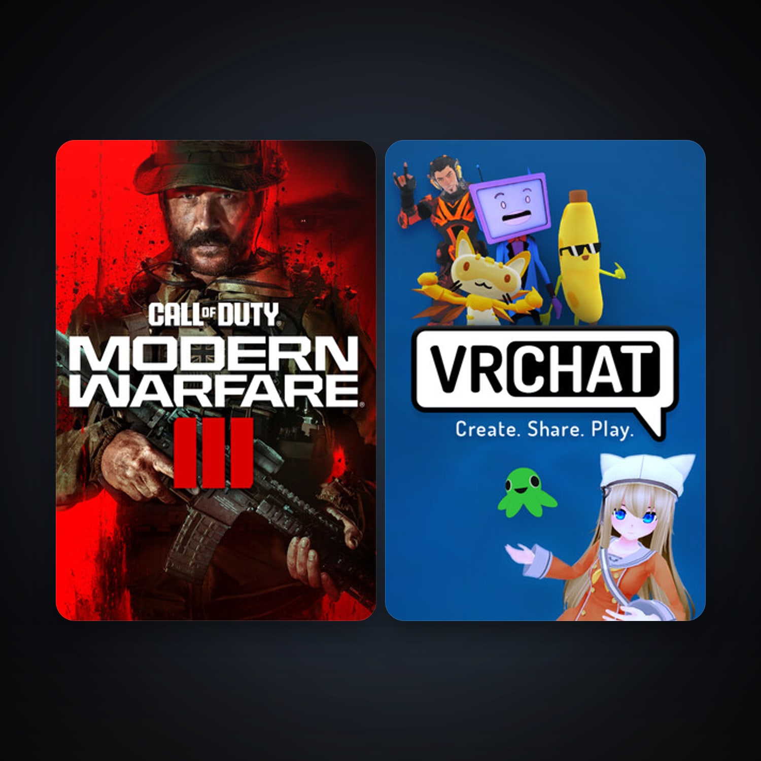 VRChat + Call of Duty: Modern Warfare 3 (III), 6 games, clean — HabibiAccounts