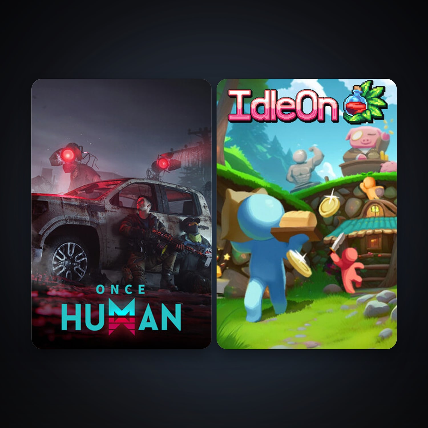 IdleOn - The Idle RPG + Once Human, 3 games, clean — HabibiAccounts