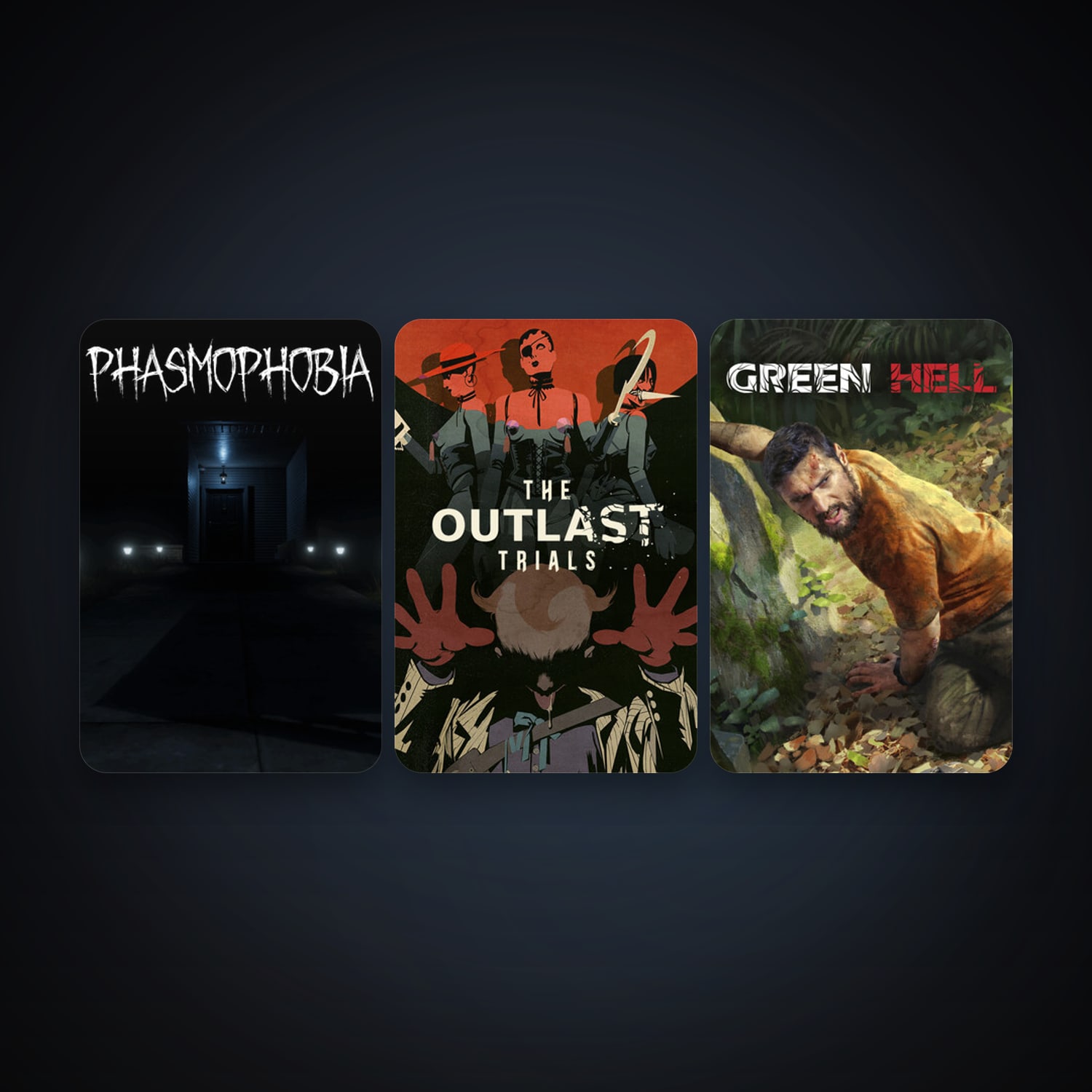 Phasmophobia + Green Hell, 9 games, clean — HabibiAccounts