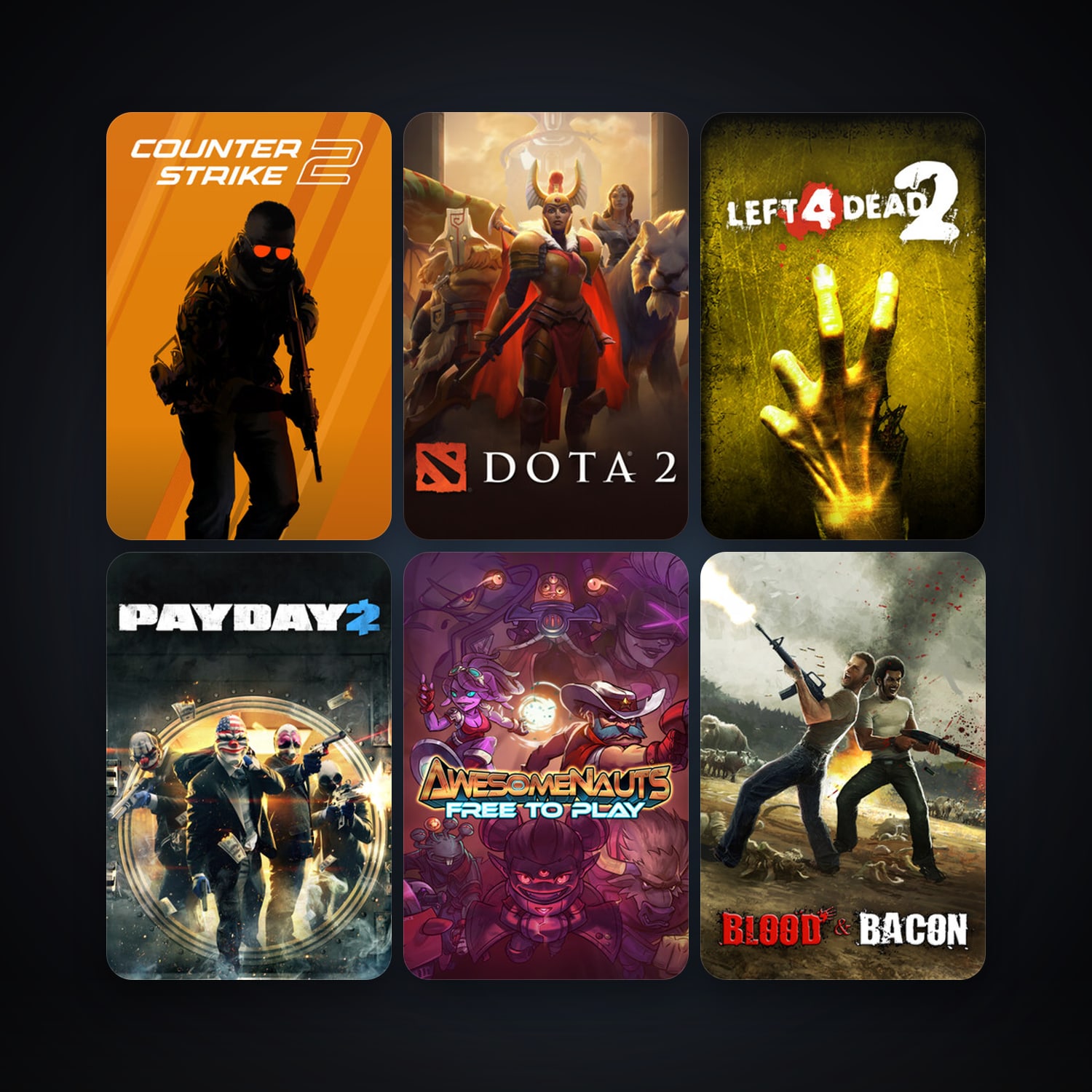 Left 4 Dead 2 + Dota 2, 57 games, Steam 41, clean — HabibiAccounts