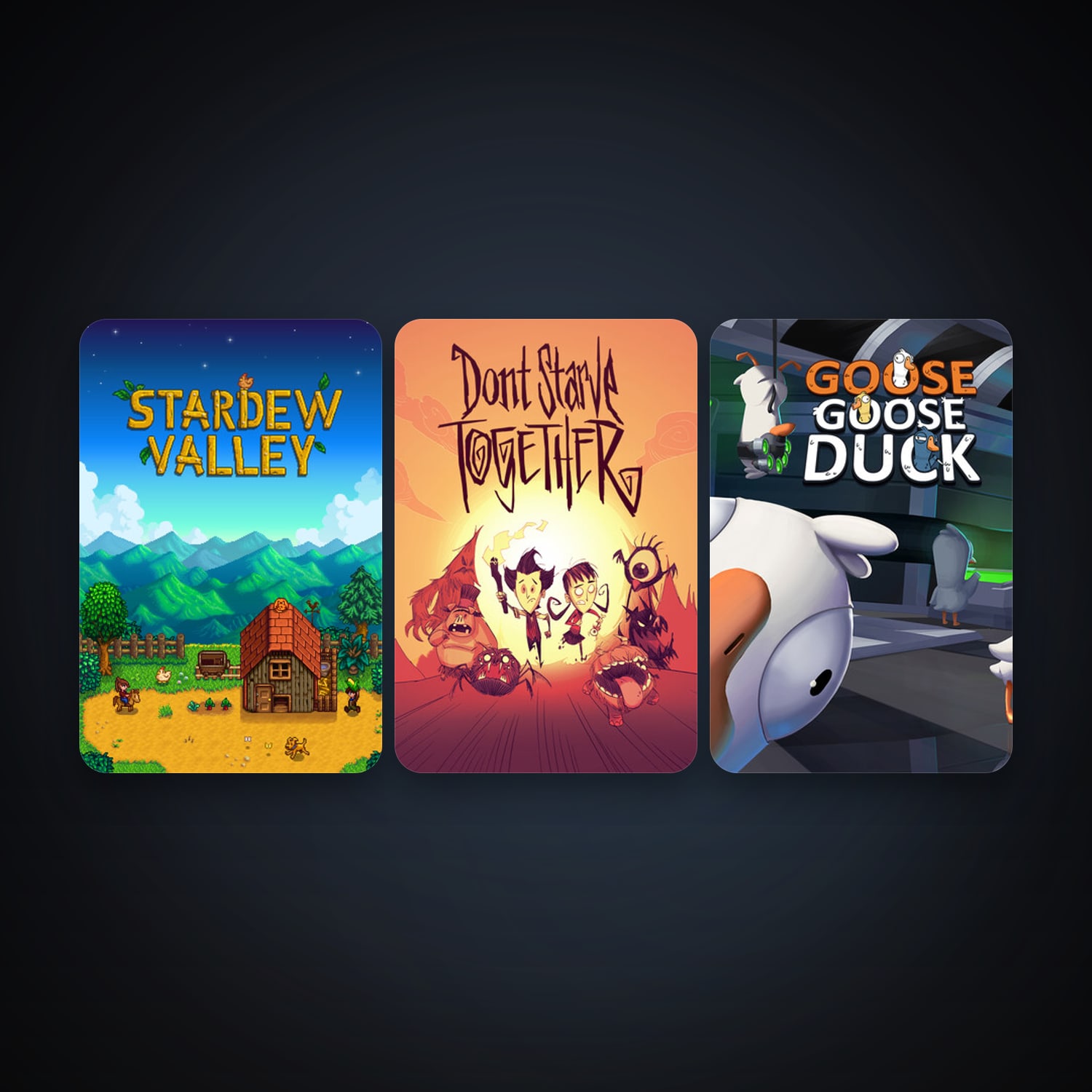 Don't Starve Together + Stardew Valley, 3 games, clean — HabibiAccounts