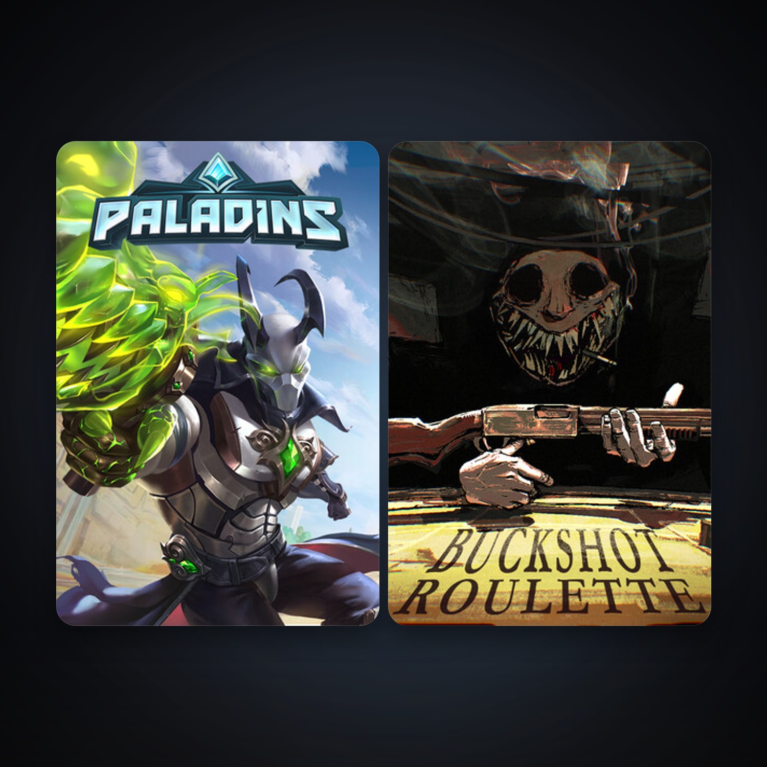 Paladins + Buckshot Roulette, 2 games, clean — HabibiAccounts