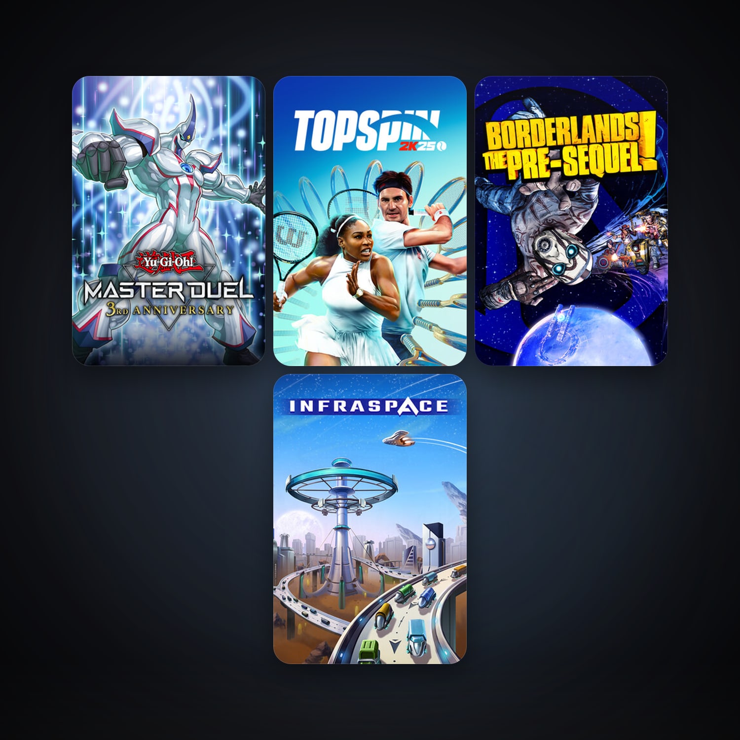 Borderlands: The Pre-Sequel + Yu-Gi-Oh! Master Duel, 13 games, clean — HabibiAccounts