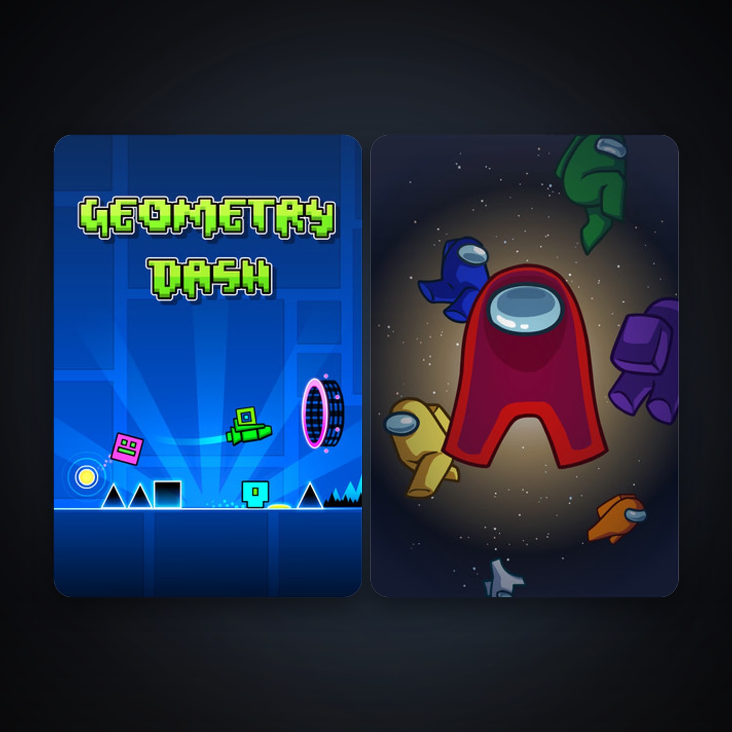 Geometry Dash + Among Us, 8 games, clean — HabibiAccounts