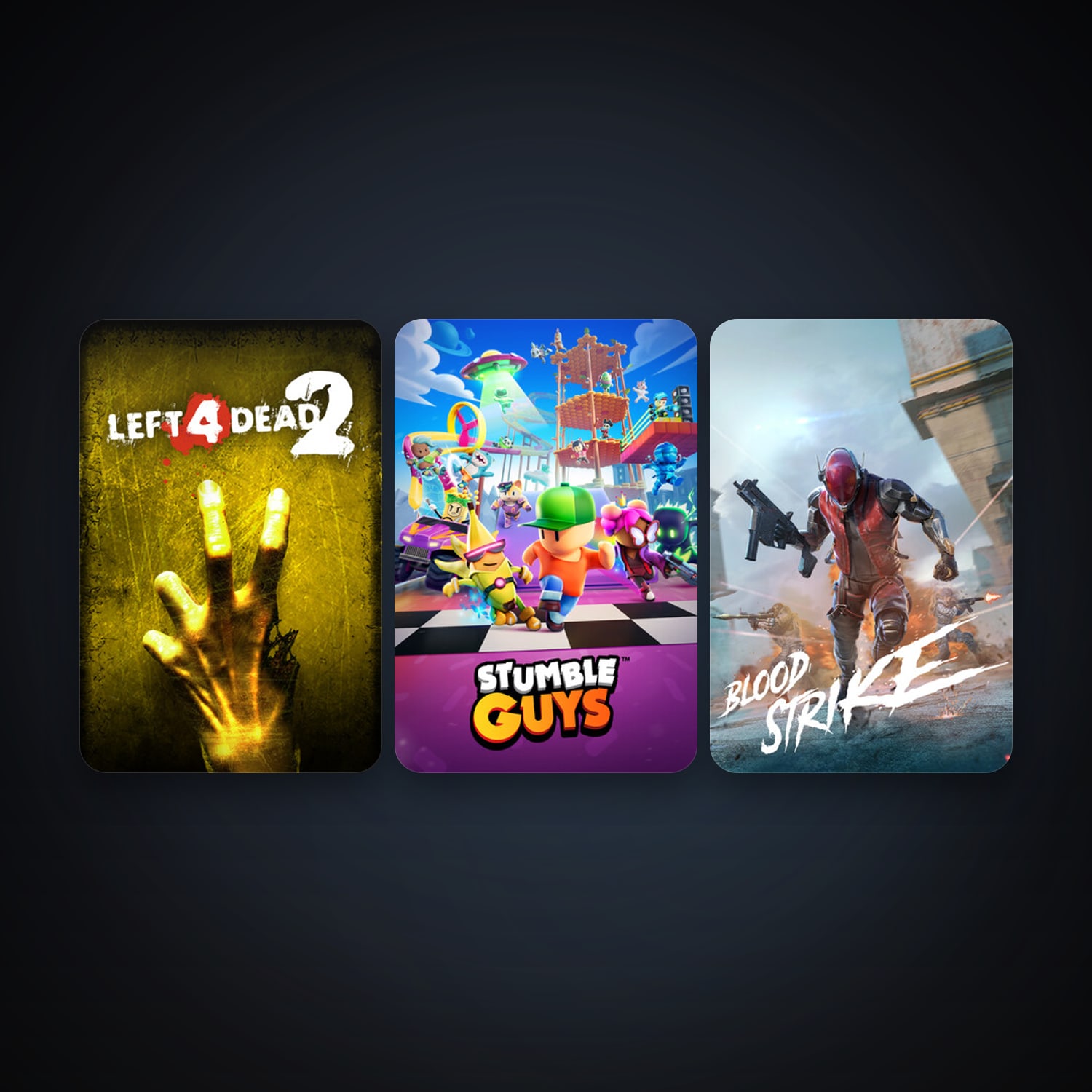Left 4 Dead 2 + Stumble Guys, 3 games, clean — HabibiAccounts