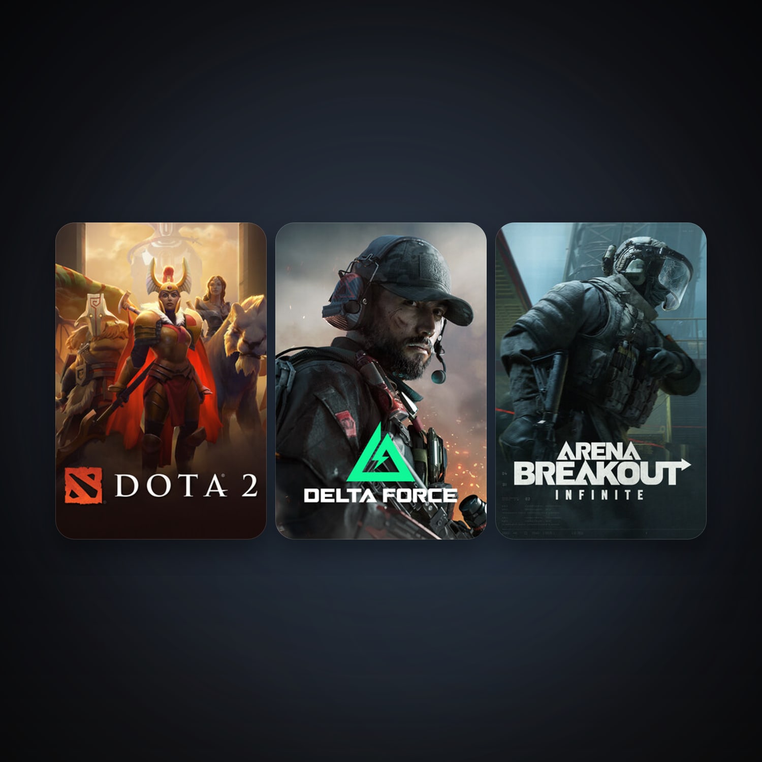 Dota 2 + Arena Breakout: Infinite, 4 games, clean — HabibiAccounts