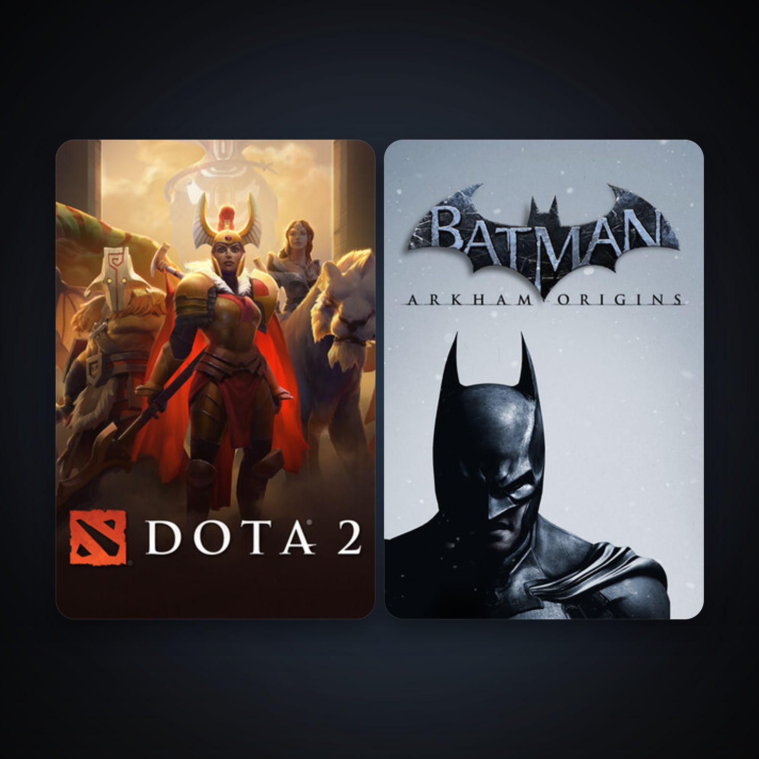 Dota 2 + Batman: Arkham Origins, 2 games, clean — HabibiAccounts