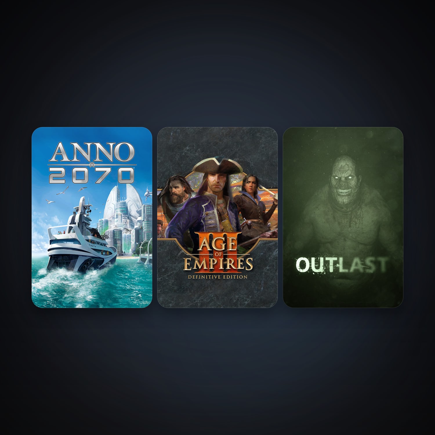 Anno 2070 + Outlast, 3 games, clean — HabibiAccounts