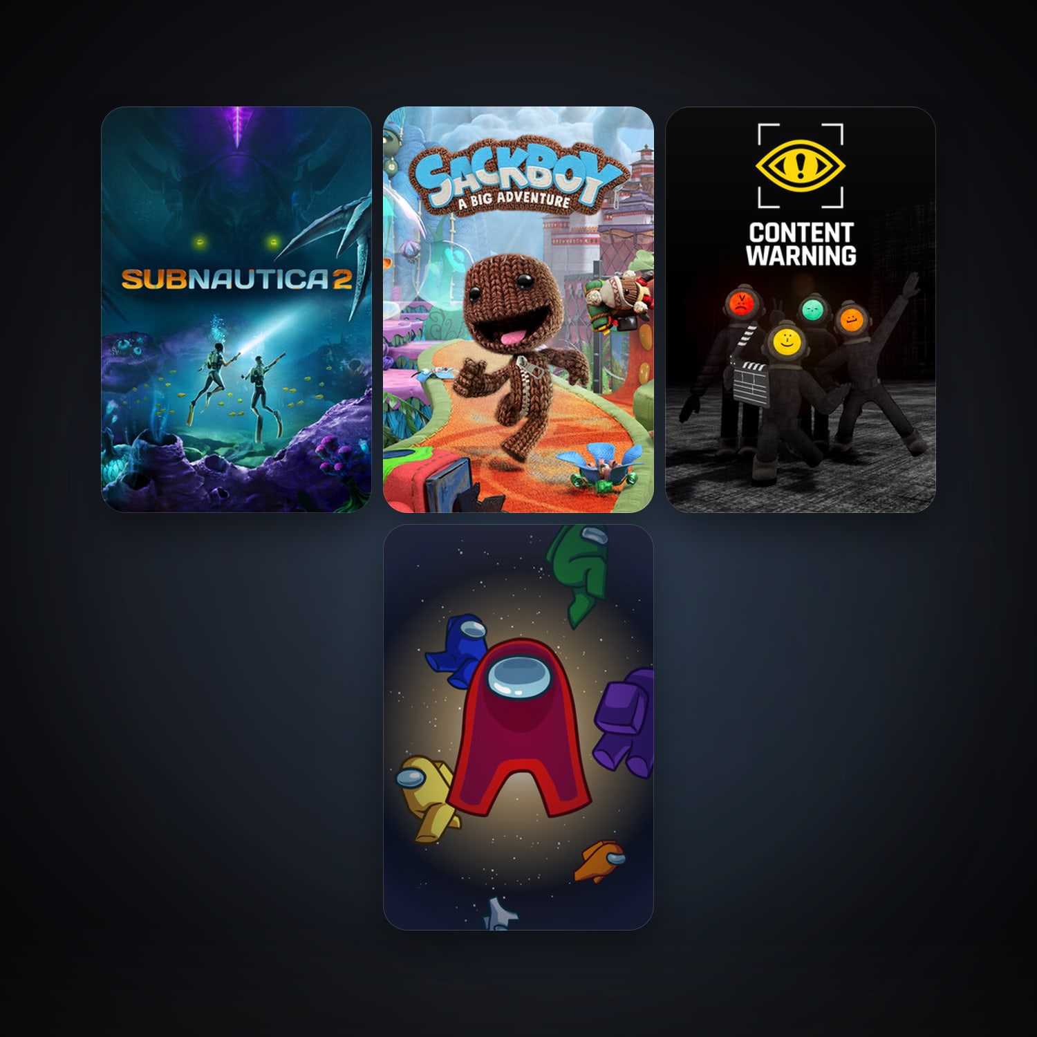 Among Us + Sackboy: A Big Adventure, 11 games, clean — HabibiAccounts