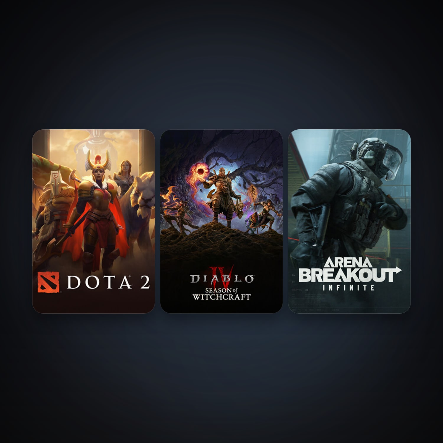 Dota 2 + Arena Breakout: Infinite, 3 games, clean — HabibiAccounts
