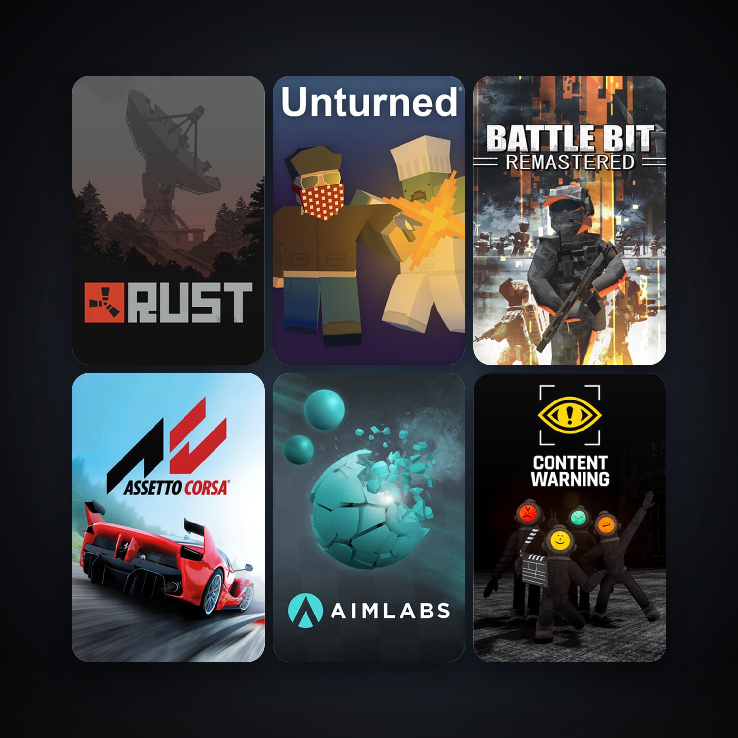 Assetto Corsa + Rust, 21 games, clean — HabibiAccounts
