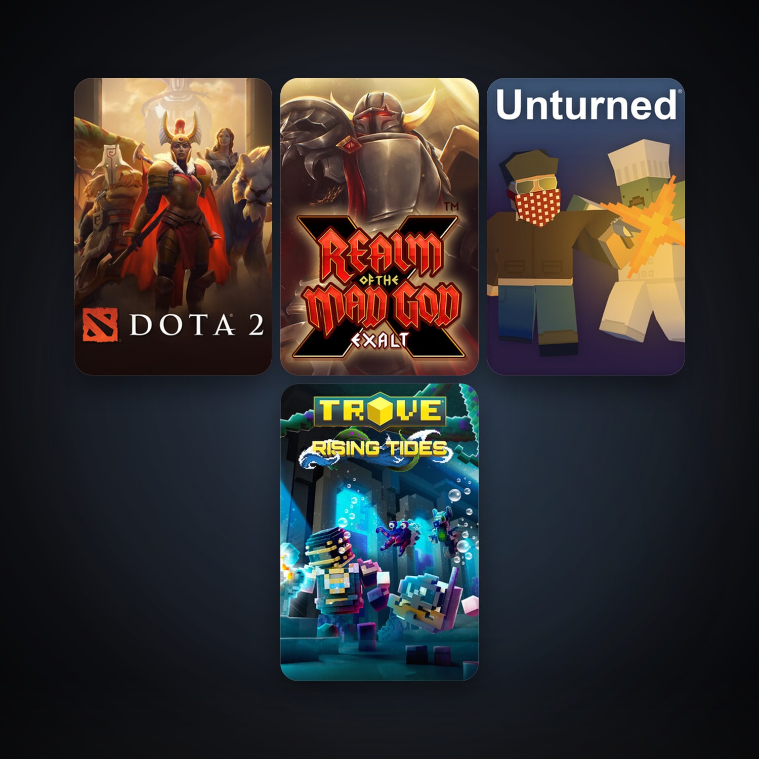 Dota 2 + Realm of the Mad God, 35 games, clean — HabibiAccounts