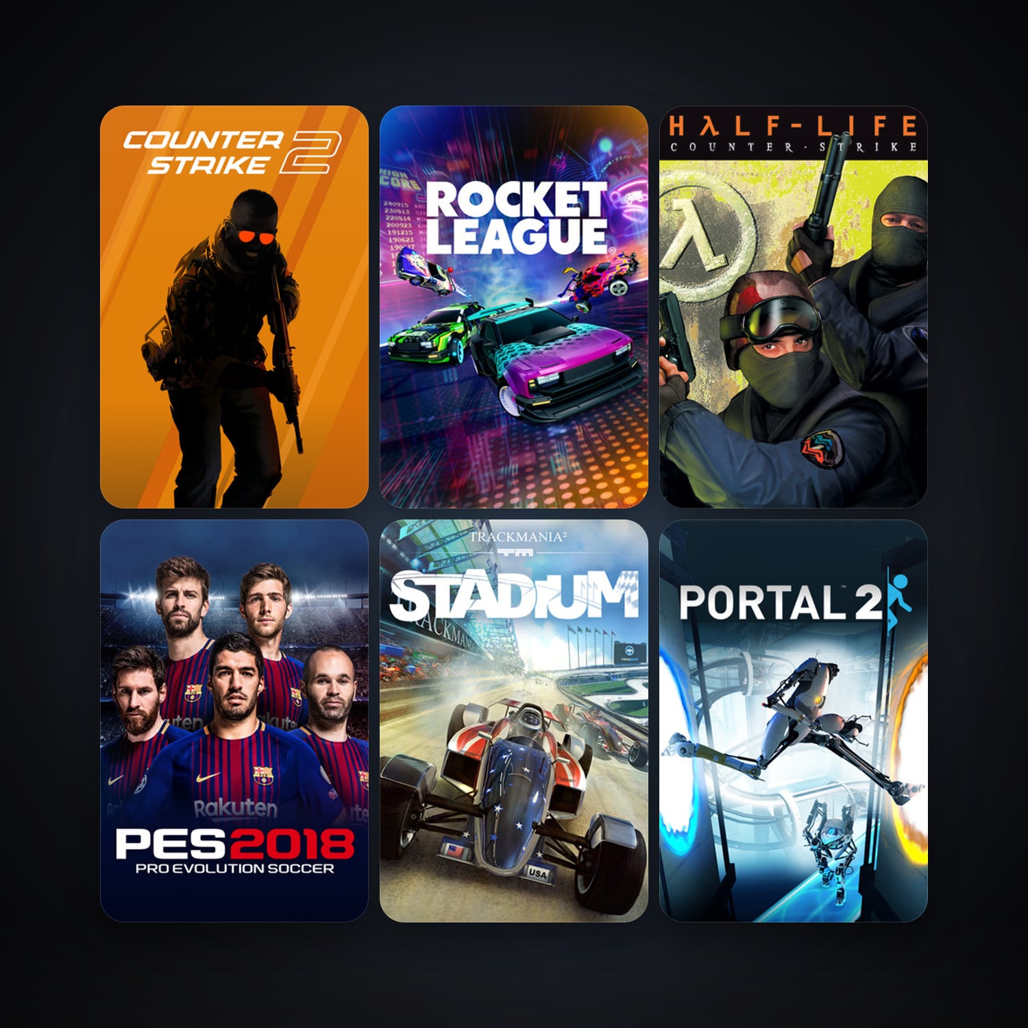 Counter-Strike + Portal 2, 22 games, Steam 11, clean — HabibiAccounts