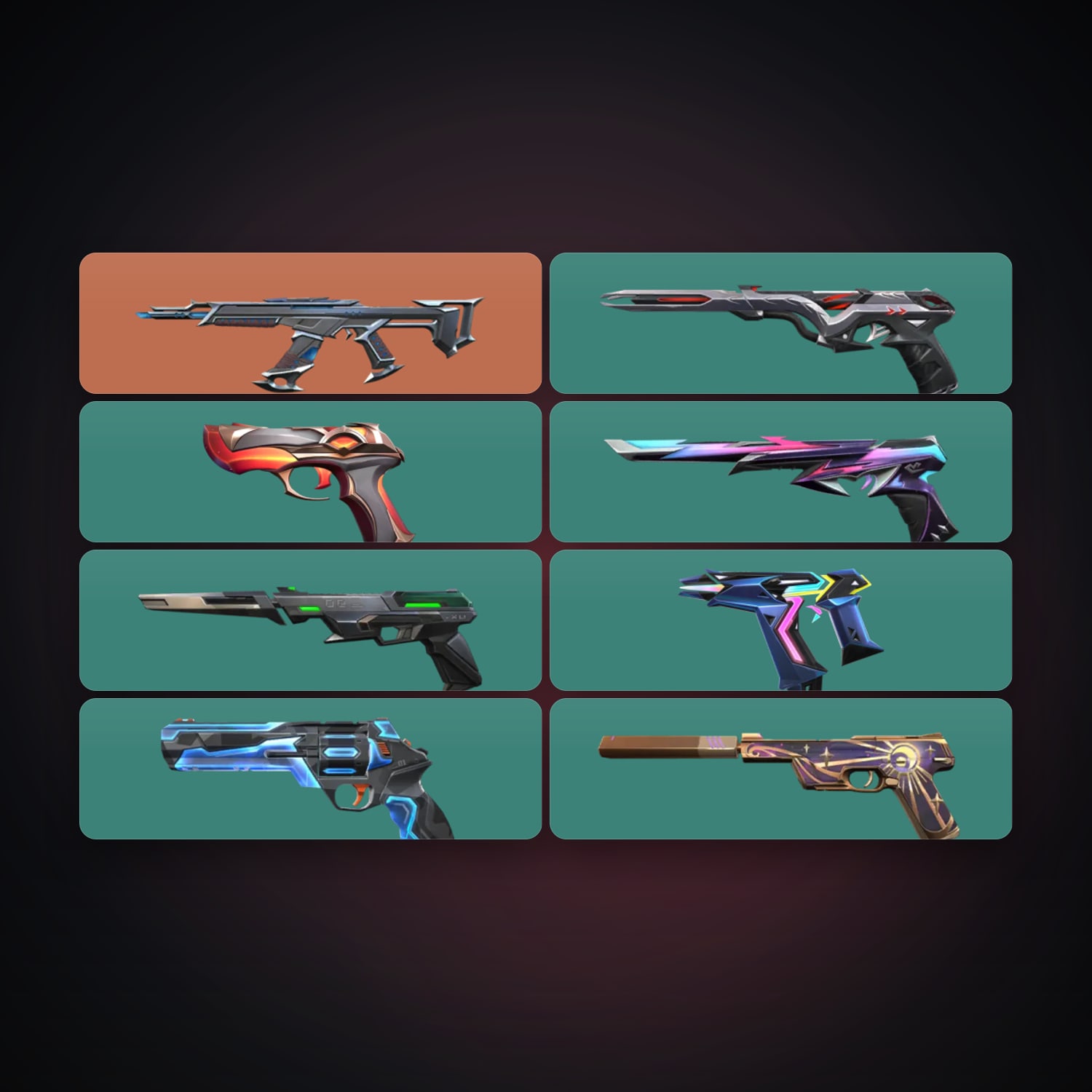 AP Silver 1 locker — 8 skins, lvl 165 — HabibiAccounts