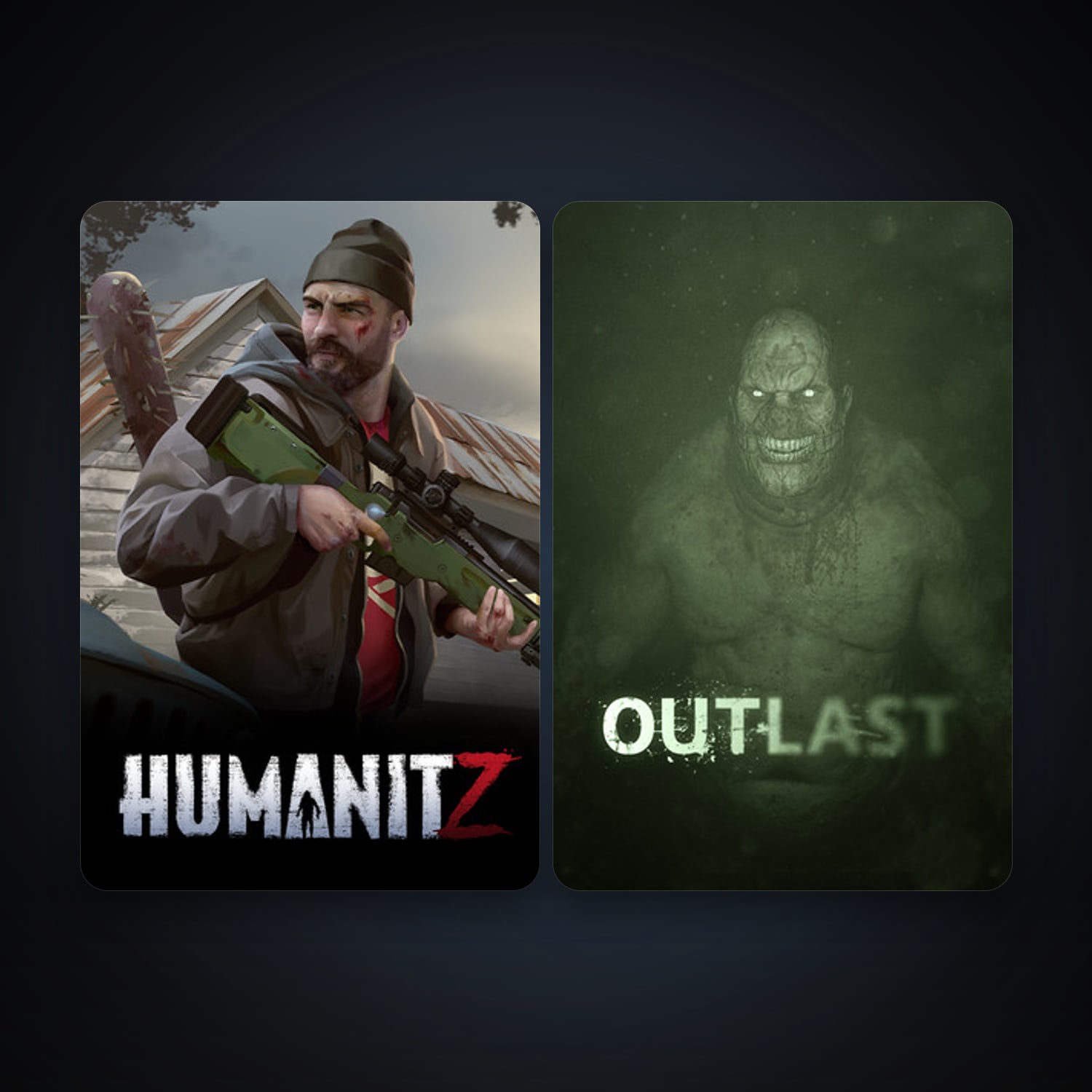 Outlast + HumanitZ, 2 games, clean — HabibiAccounts