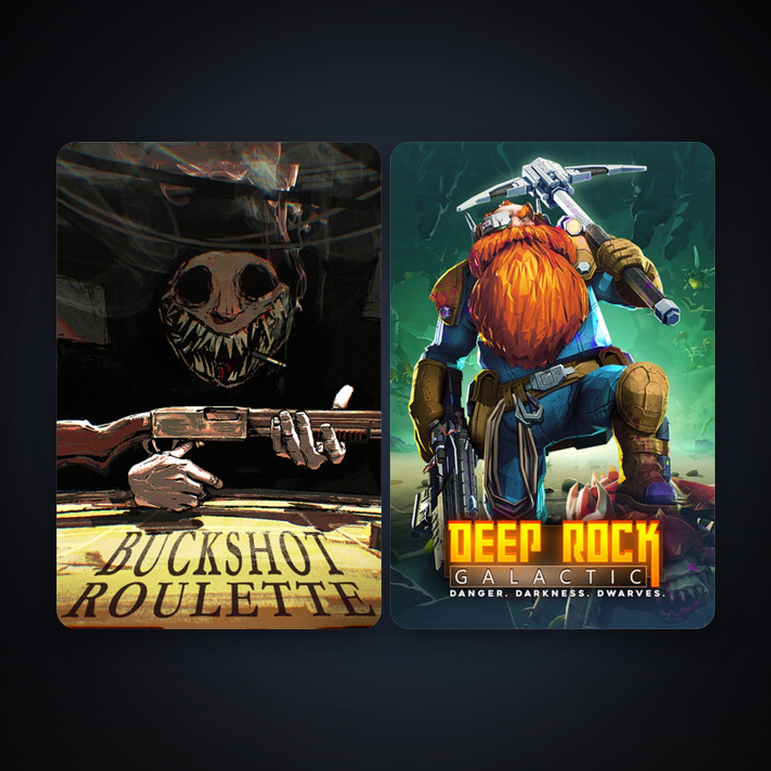 Deep Rock Galactic + Buckshot Roulette, 3 games, clean — HabibiAccounts