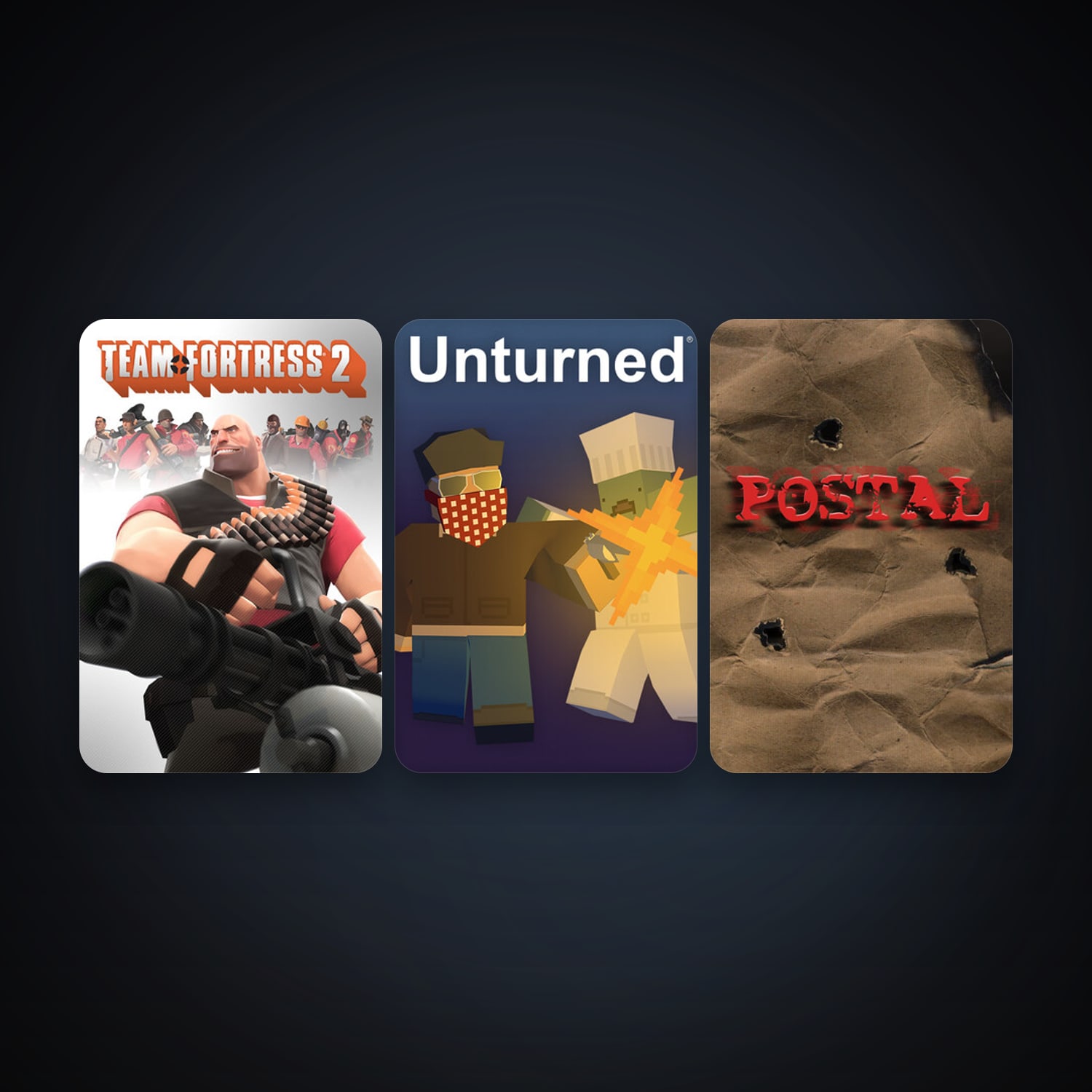 Team Fortress 2 + POSTAL, 4 games, clean — HabibiAccounts
