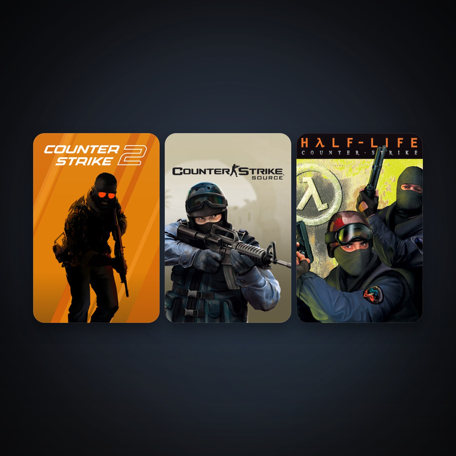 Counter-Strike + Counter-Strike: Source, 5 games, clean — HabibiAccounts