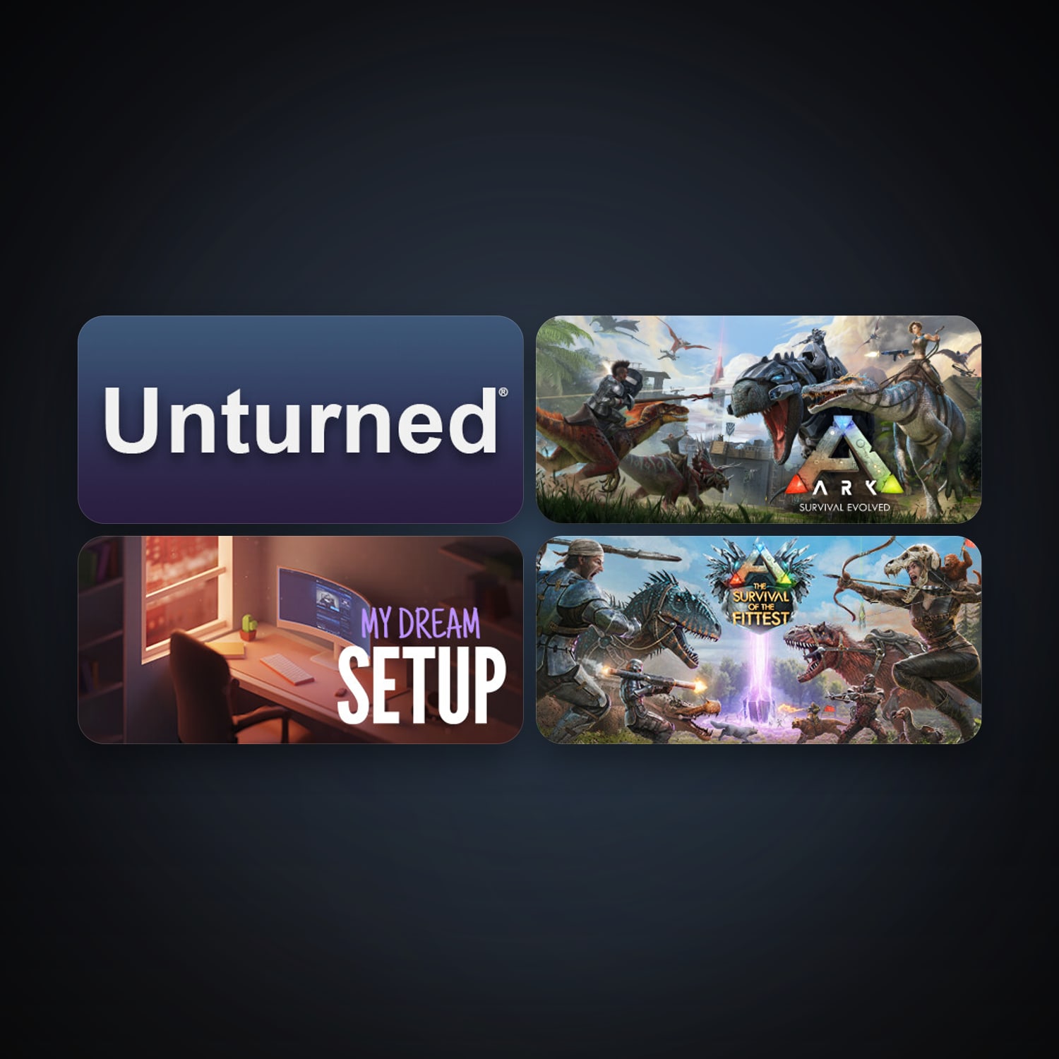 Unturned + ARK: Survival Evolved, 7 games, clean — HabibiAccounts